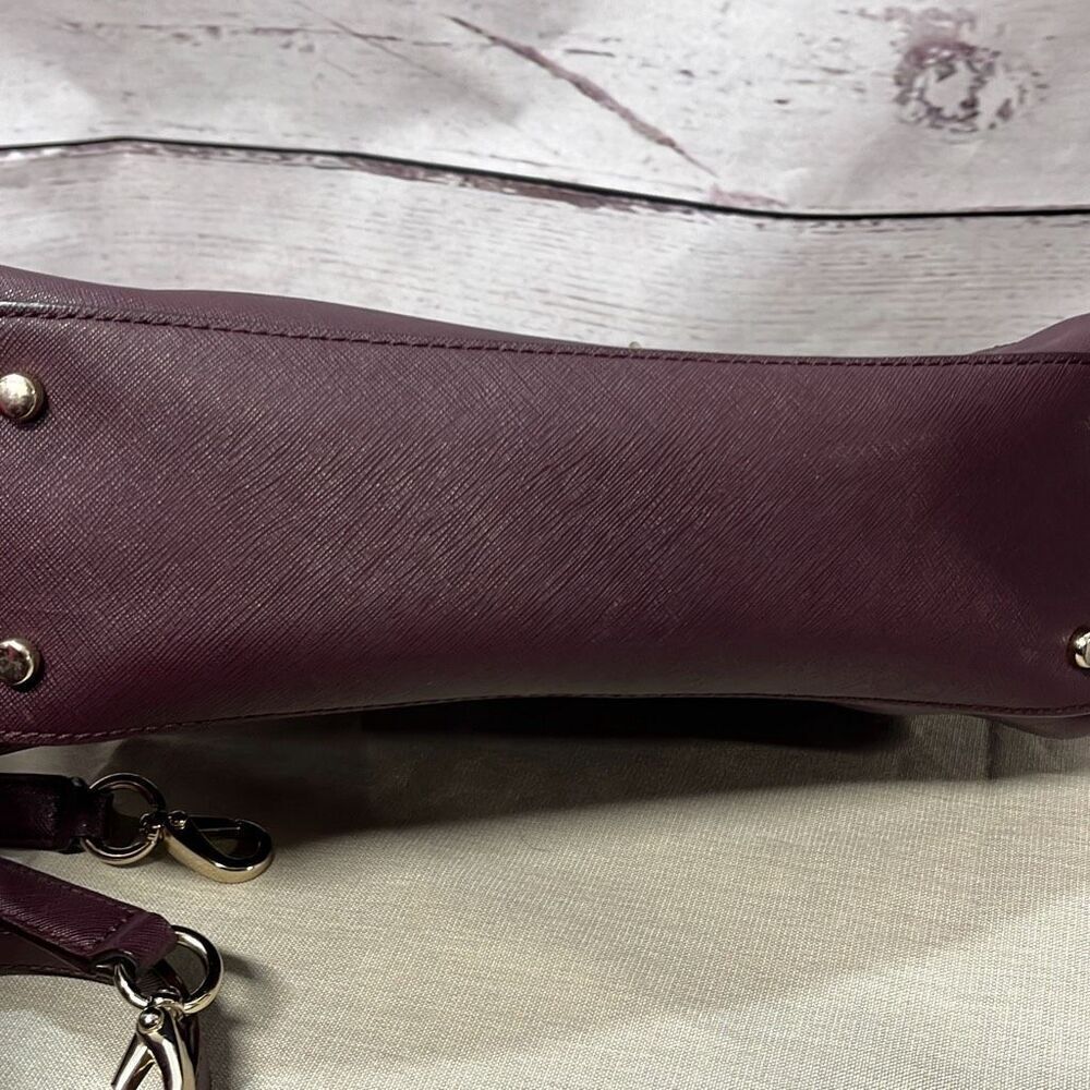 Kate Spade New York Satchel Crossbody Shoulder Bag Purse Plum - Picture 5 of 8